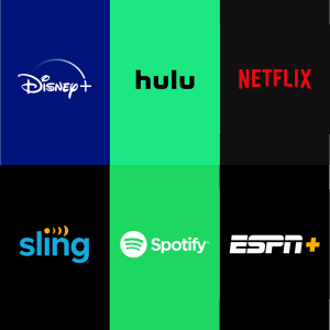 Disney+ Espn+ Hulu Netflix Sling tv Spotify Epic Pack 1M
